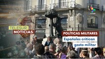 Manifestaciones en Madrid rechazan el aumento del gasto militar
