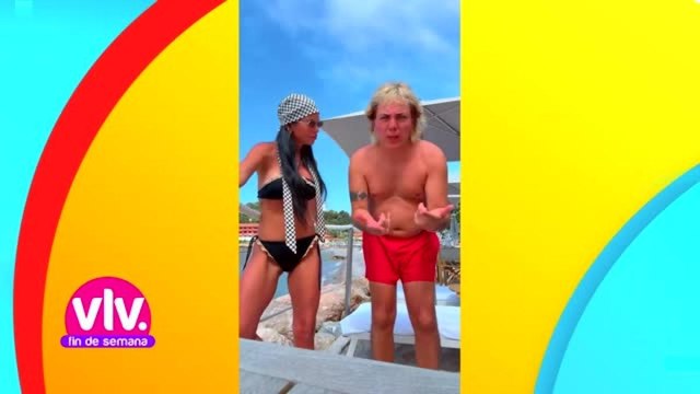 Cristian Castro baila en traje de baño junto a su novia