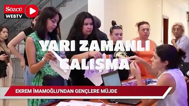 Ekrem İmamoğlu'ndan gençlere müjde