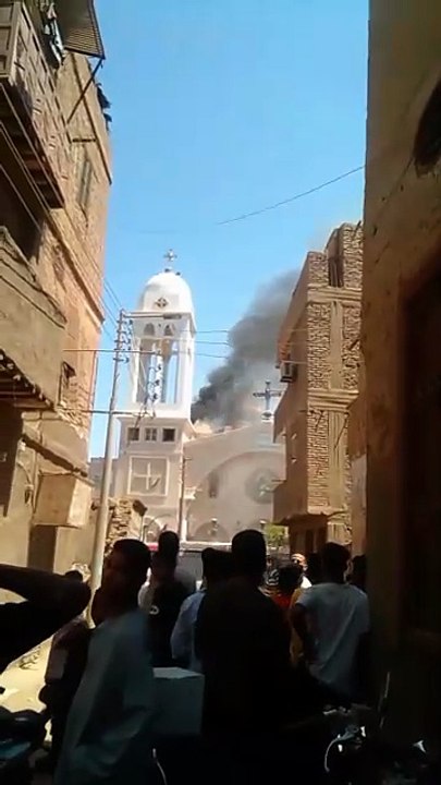 فيديو انفجار بـ كنيسه العذراء بإسنا