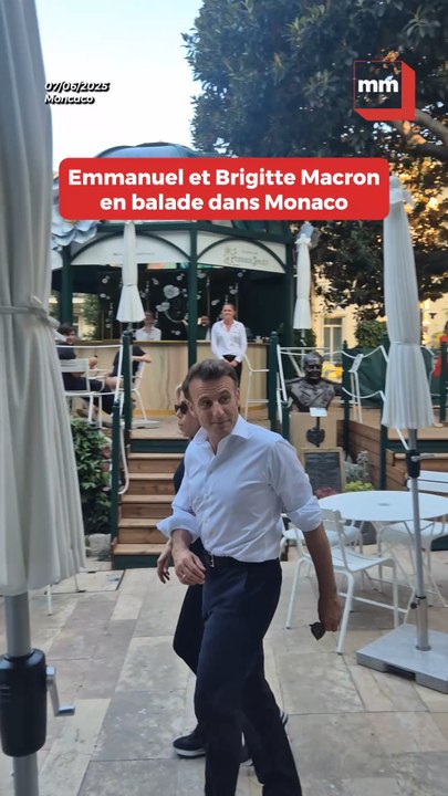 Emmanuel et Brigitte Macron en balade dans Monaco