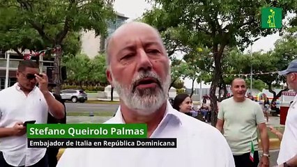 Embajador italiano durante la celebración de la Fiesta Nacional de Italia en República Dominicana