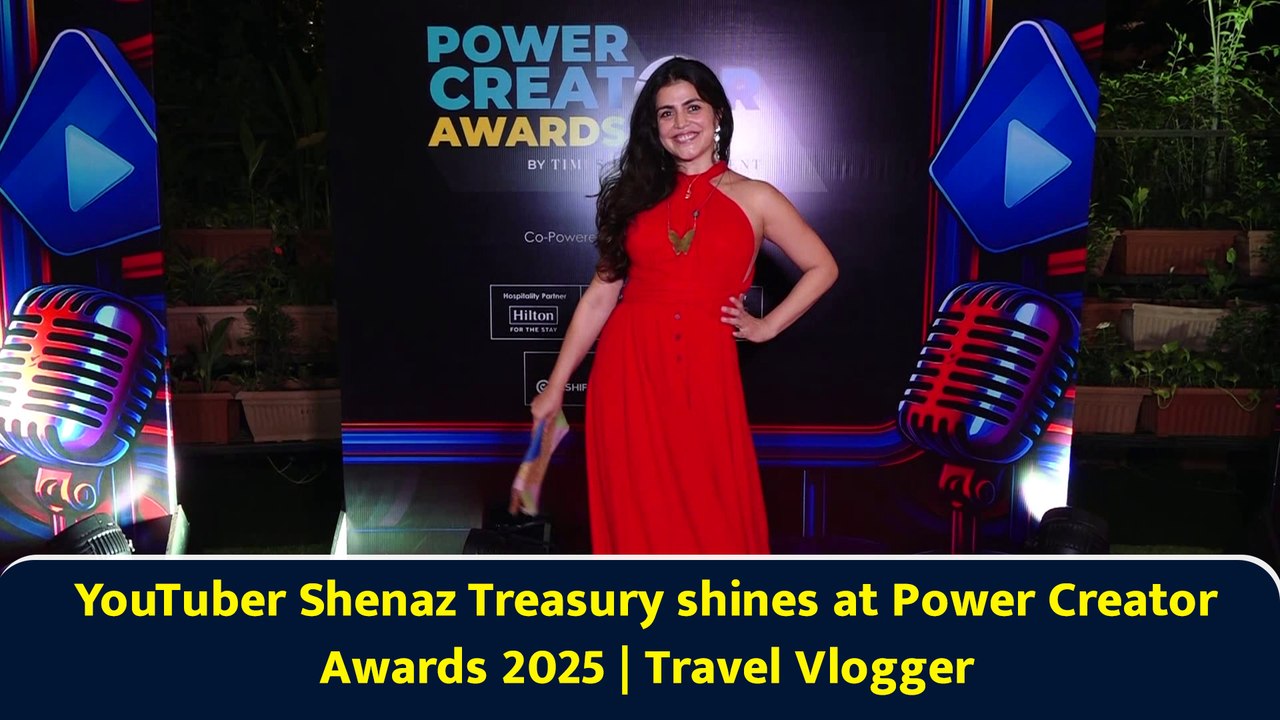 YouTuber Shenaz Treasury shines at Power Creator Awards 2025 | Travel Vlogger