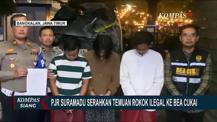 PJR Jatim VIII Suramadu Serahkan Temuan 774 Slop Rokok Ilegal ke Bea Cukai