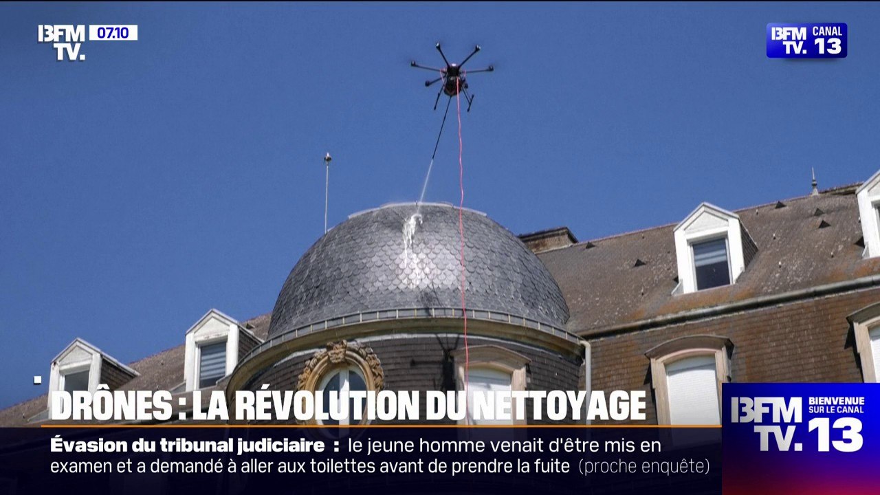 Mairies, églises, châteaux...Des drones utilisés pour nettoyer les toitures