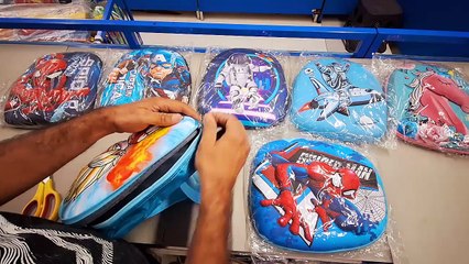 Unboxing & Review of 3D EVA Spider-Man, Avengers, Unicorn Backpacks | Best Return Gift Idea!
