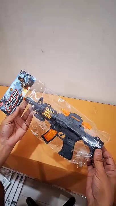 Pretend Play Toy Gun for Kids | Vibrating, Rotating Bullets, Music & Flashing Lights!