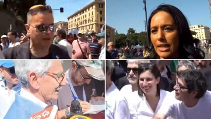 Manifestazione per Gaza a Roma, da Bonelli che si commuove a D'Alema che l'aveva scritto Il video-racconto
