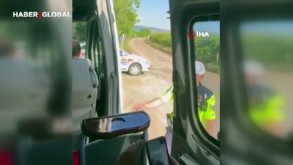 Bursa'da yolcu minibüsüne trafik denetimi