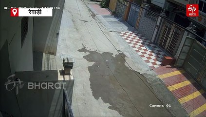 रेवाड़ी में लूट की वारदात, महिला से चेन स्नेचिंग कर फरार हुआ बदमाश, CCTV में कैद वारदात