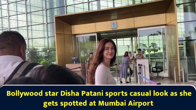 Bollywood star Disha Patani sports casual look as she gets spotted at Mumbai Airport