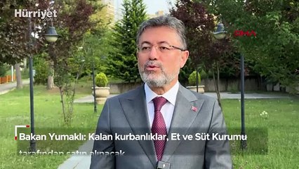 Bakan Yumaklı: Kalan kurbanlıklar, Et ve Süt Kurumu tarafından satın alınacak