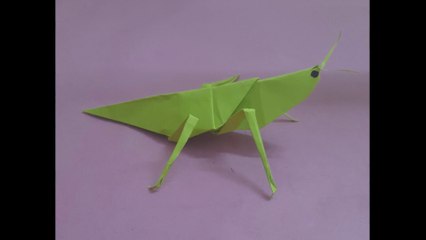 How to Make a Grasshopper Origami | Easy Paper Insect Craft