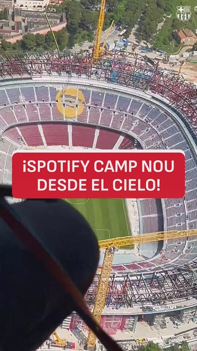 Impresionante vista del Camp Nou desde el cielo: es increíble