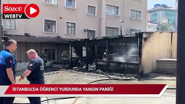 İstanbul'da öğrenci yurdunda yangın paniği