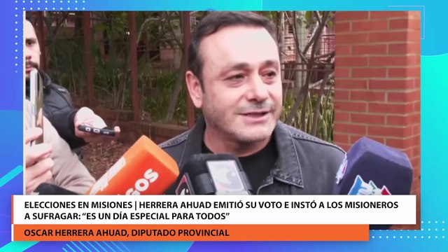 Elecciones en Misiones Herrera Ahuad emitió su voto e instó a los misioneros a sufragar Es un día especial para todos