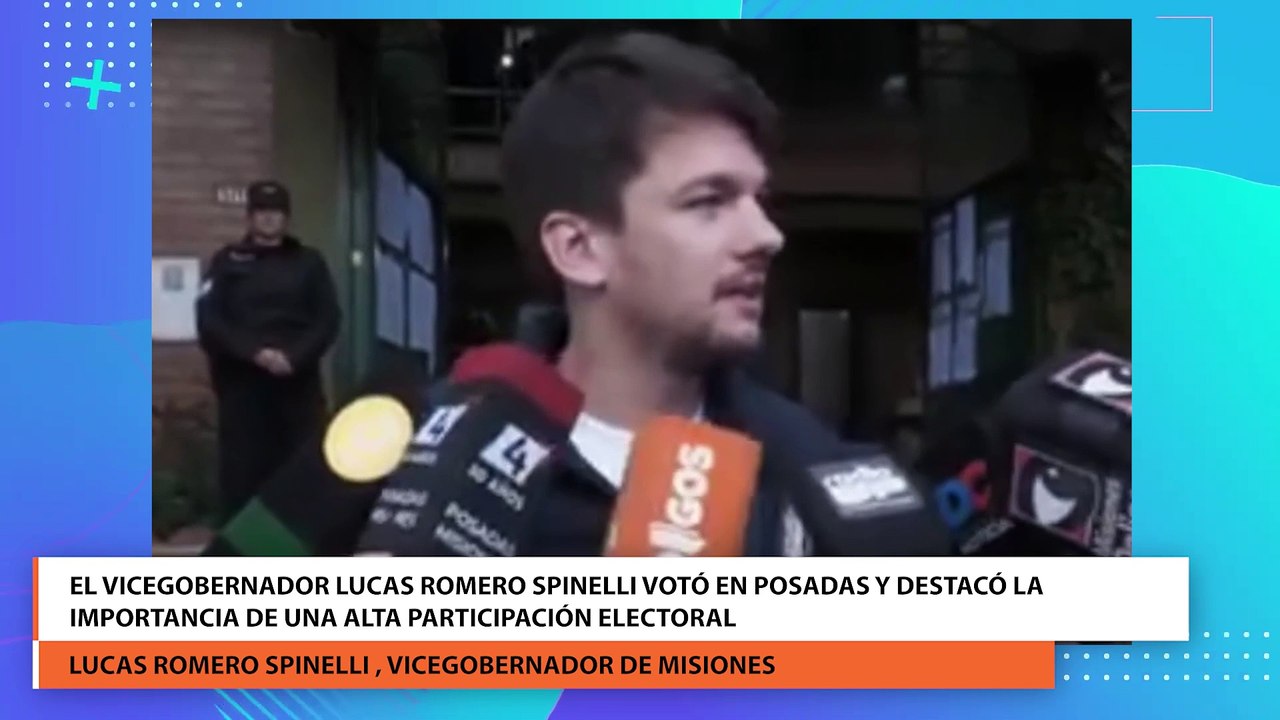 El vicegobernador Lucas Romero Spinelli votó en Posadas y destacó la importancia de una alta participación electoral