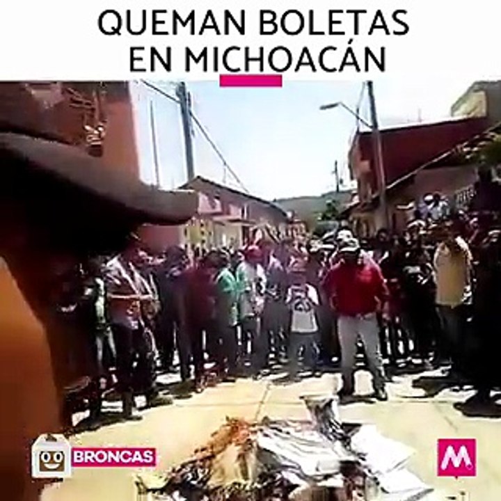 Quema de boletas en Michoacán