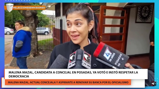 Malena Mazal, candidata a concejal en Posadas, ya votó e instó respetar la democracia