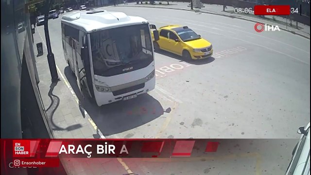 Elazığ'da sürücünün yanmaktan saniyelerle kurtulduğu an görüntülendi