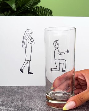 The art of illusion when water meets drawing