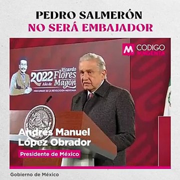 Pedro Salmerón no será embajador