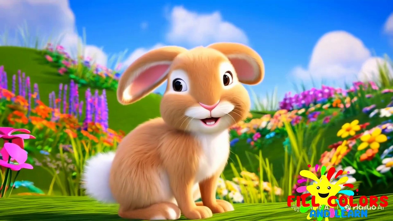 Hop Like a Bunny! 🎶 The Little Bunny Hop Song for Kids | Fill Colors and Learn