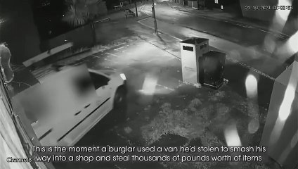 Serial thief ram-raided shop during burglary spree