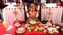 'दगडूशेठ' गणपतीच्या 'श्री पद्मनाभ स्वामी मंदिर' सजावटीचे वासापूजन