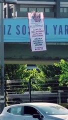 Mattia Ahmet Minguzzi için bir üst geçide pankart asıldı! Sürücülerin tepkisi gündem oldu