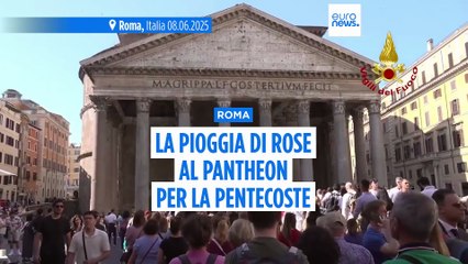 Roma: pioggia di rose al Pantheon per la Pentecoste