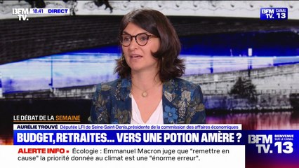 Budget 2026: "Le gouvernement n'a aucune boussole, aucun plan", observe Aurélie Trouvé (LFI)