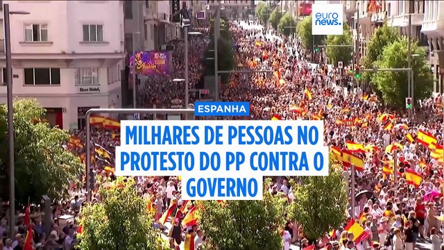 Manifestação em Espanha: Feijóo apela a Sánchez para que convoque eleições antecipadas