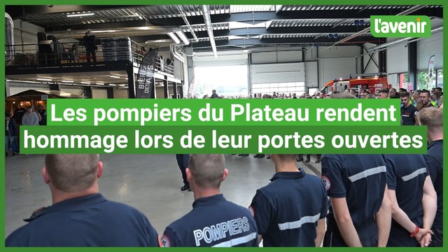 Les pompiers de la caserne du Plateau à Herve rendent hommage lors de leur portes ouvertes au pompier liégeois décédé