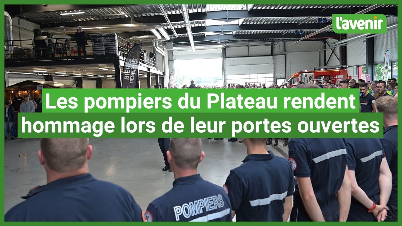 Les pompiers de la caserne du Plateau à Herve rendent hommage lors de leur portes ouvertes au pompier liégeois décédé