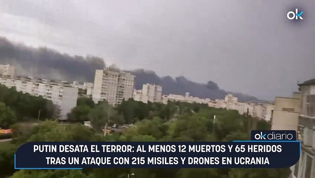 Putin desata el terror: al menos 12 muertos y 65 heridos tras un ataque con 215 misiles y drones en Ucrania