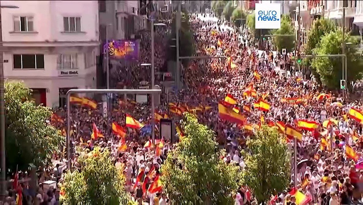 تظاهرات گسترده در مادرید؛ معترضان خواهان پایان کار دولت اسپانیا شدند