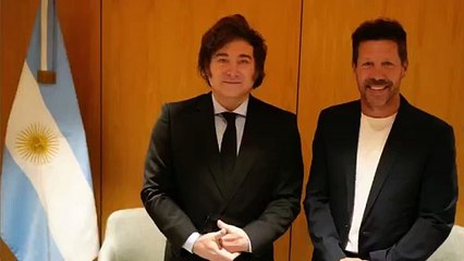 Javier Milei elogió al Cholo Simeone y recordó cuando eran rivales