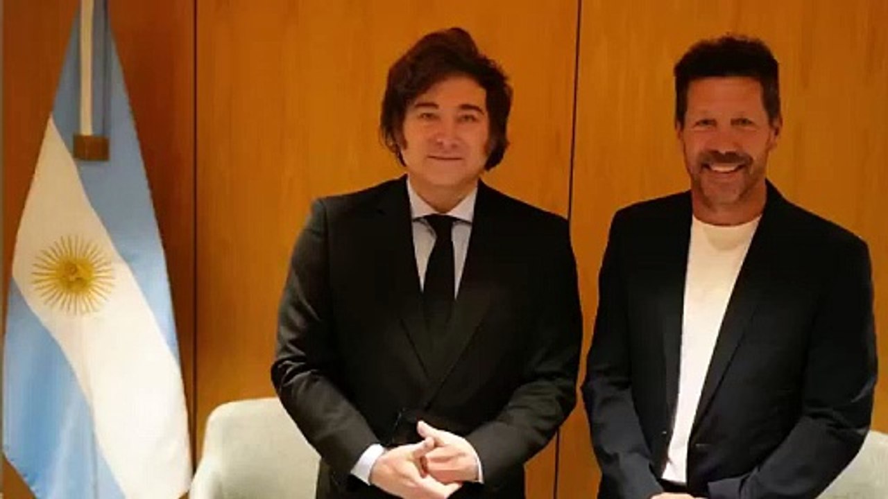 Javier Milei elogió al Cholo Simeone y recordó cuando eran rivales