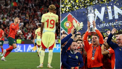 Reacción al gol de Cristiano Ronaldo en Nations League