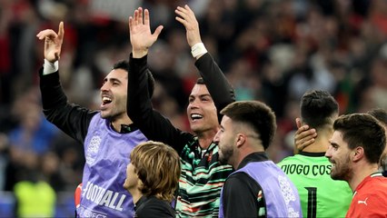 Reacción de Cristiano Ronaldo al penal decisivo en Nations League