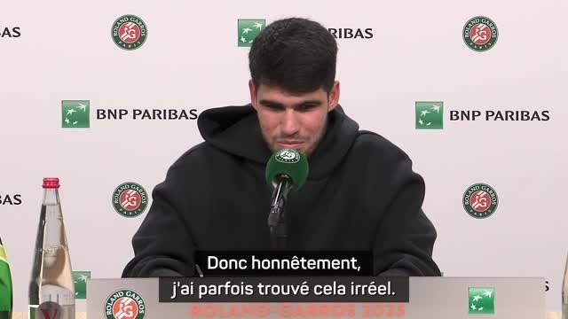 Roland-Garros - Alcaraz : Le niveau était fou, j'ai parfois trouvé cela irréel