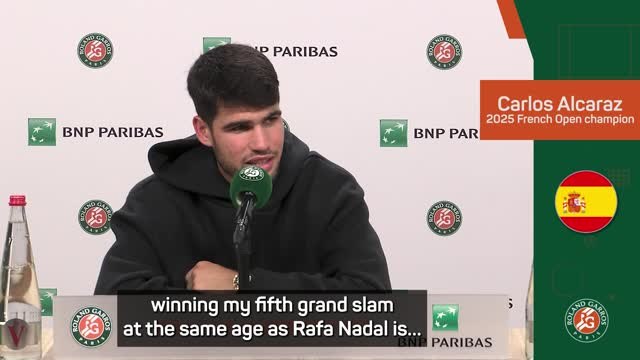 'It's destiny' - Alcaraz reacts to matching Nadal grand slam stat