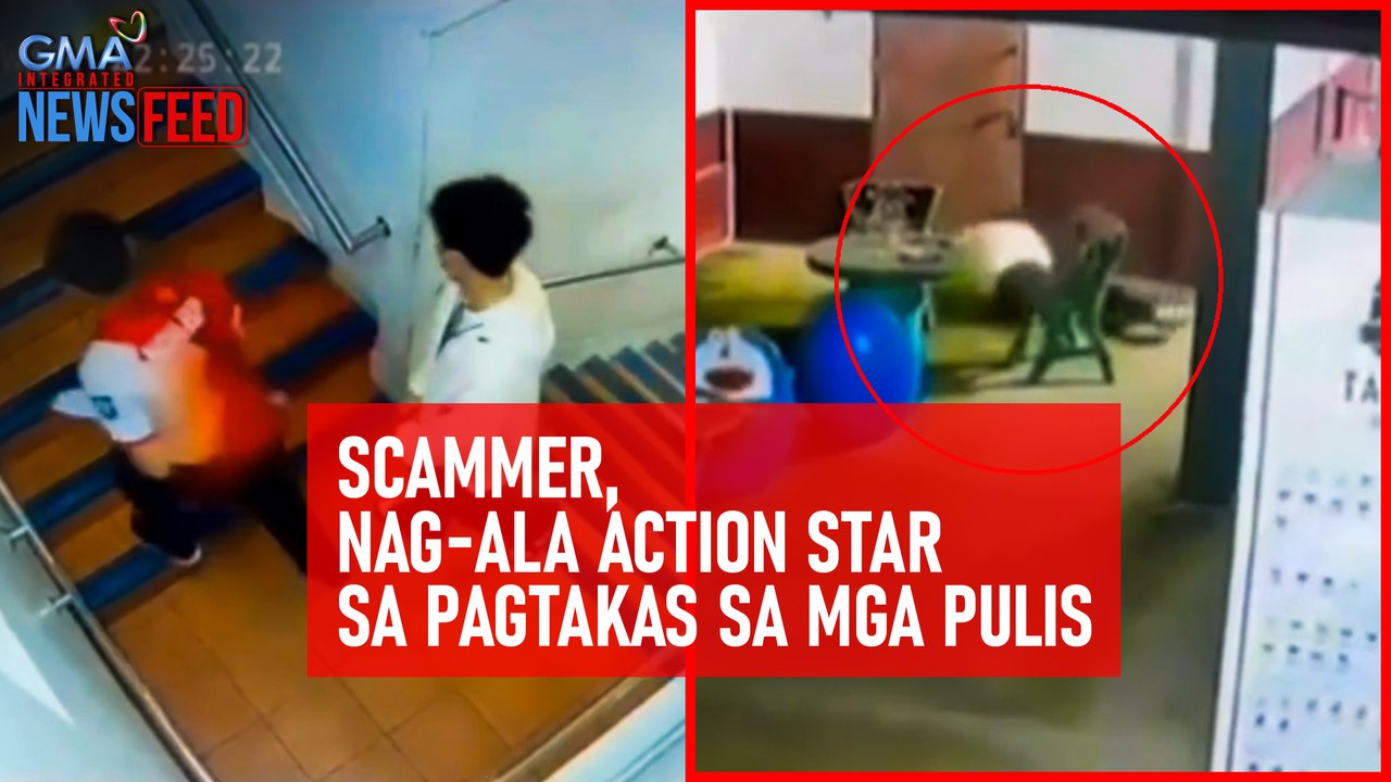 Scammer, nag-ala action star sa pagtakas sa mga pulis | GMA Integrated Newsfeed