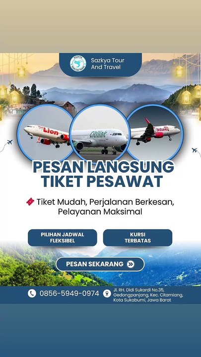 Pesan Langsung Tiket Pesawat WA 0856-5949-0974 Terdekat