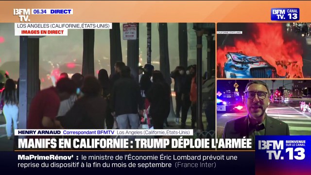Les affrontements se poursuivent à Los Angeles entre les manifestants contre la politique migratoire de Donald Trump et les militaires de la Garde nationale