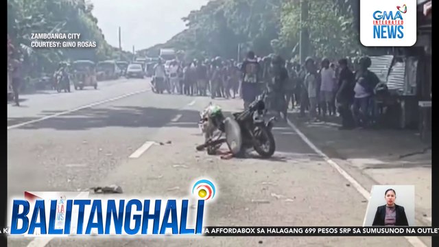 Mag-live-in partner, patay matapos masalpok ng kotse ang sinasakyang motorsiklo; driver ng kotse, sugatan | Balitanghali
