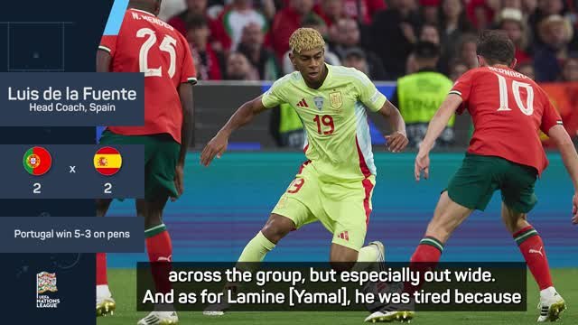 De La Fuente defends taking off Yamal in Nations League final