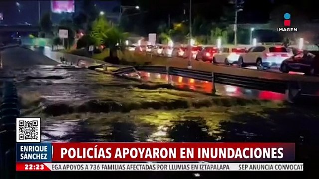 Policías de la CDMX rescataron 17 vehículos que quedaron atrapados en las inundaciones del lunes pasado
