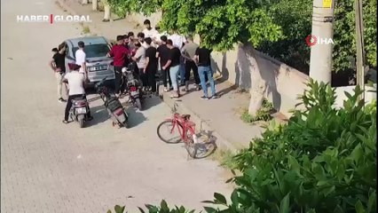 Bayram günü meydan savaşı gibi kavga! O anlar kamerada